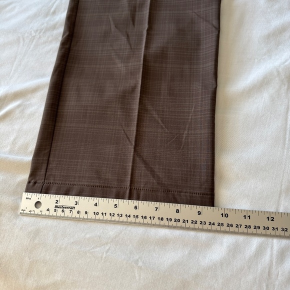 Nike Golf Men's 34x34 Retro Plaid Chino Golf Pants Brown Lightweight Preppy - Picture 14 of 15